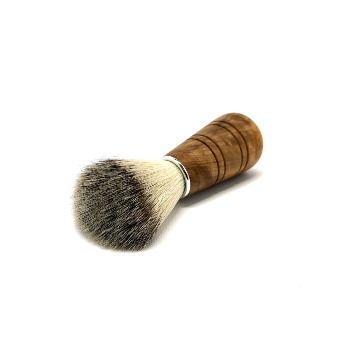 Shaving brush Sir George LUXURY gray hair tips synthetic hair (vegan)