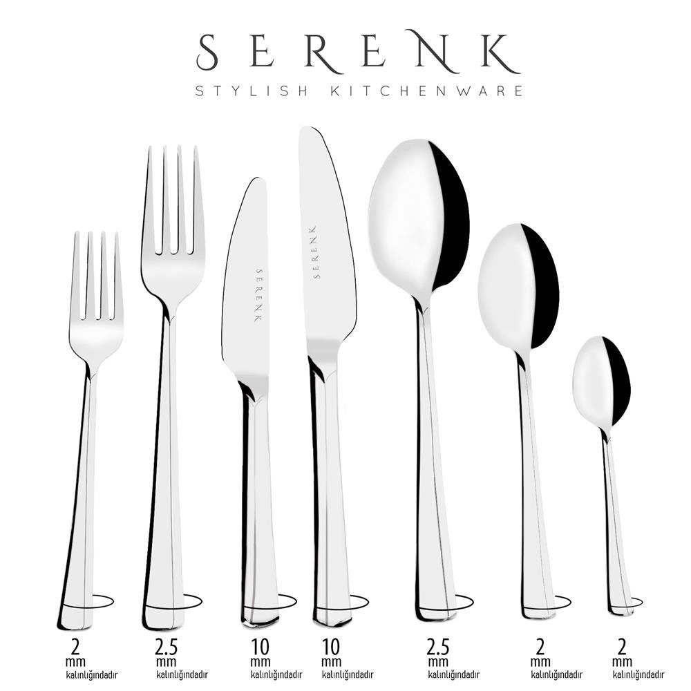 Serenk Paris Stainless Steel Cutlery Set 18 Pieces