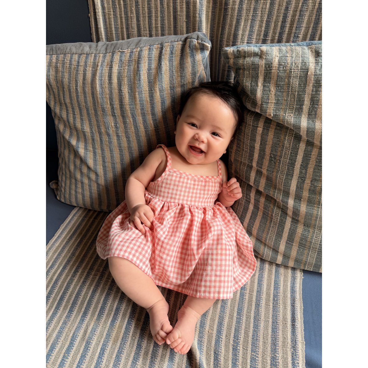 Solana Baby Gingham Romper