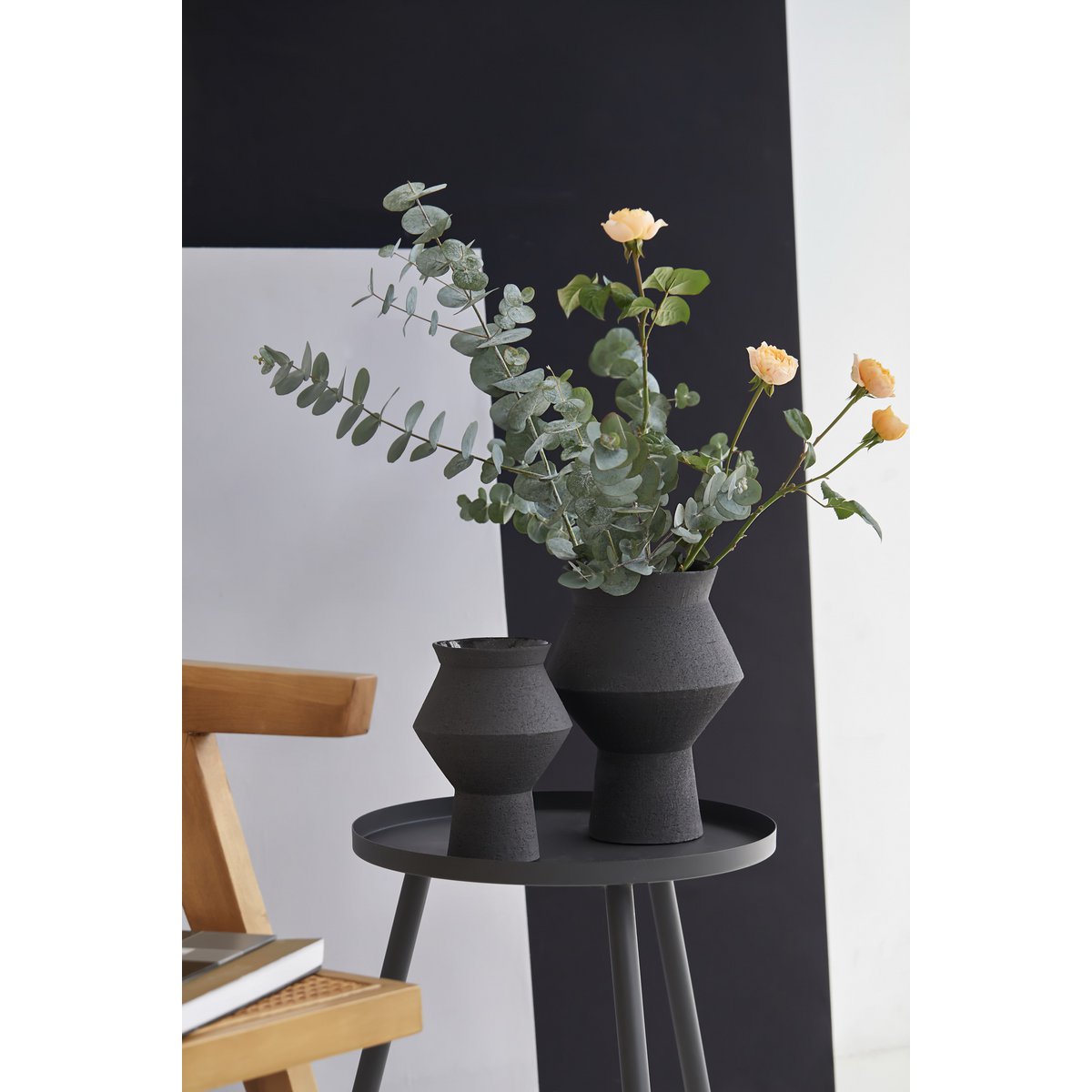 jaggy angular round vase in ceramic, CUZCO 20ZW