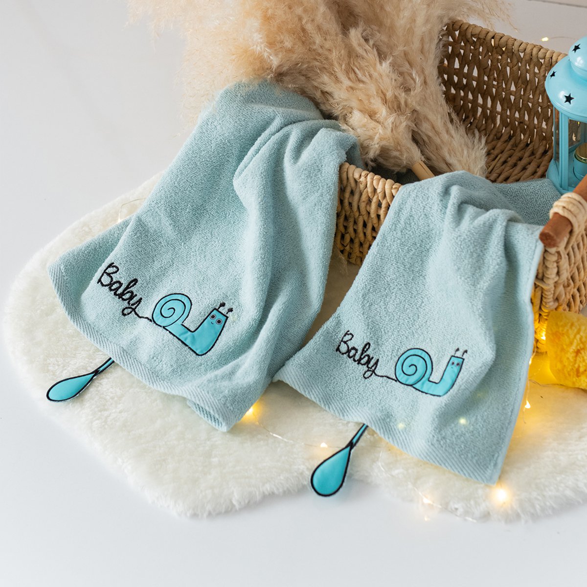Milk & Moo Kids Hand Towel Set of 2 Sangaloz
