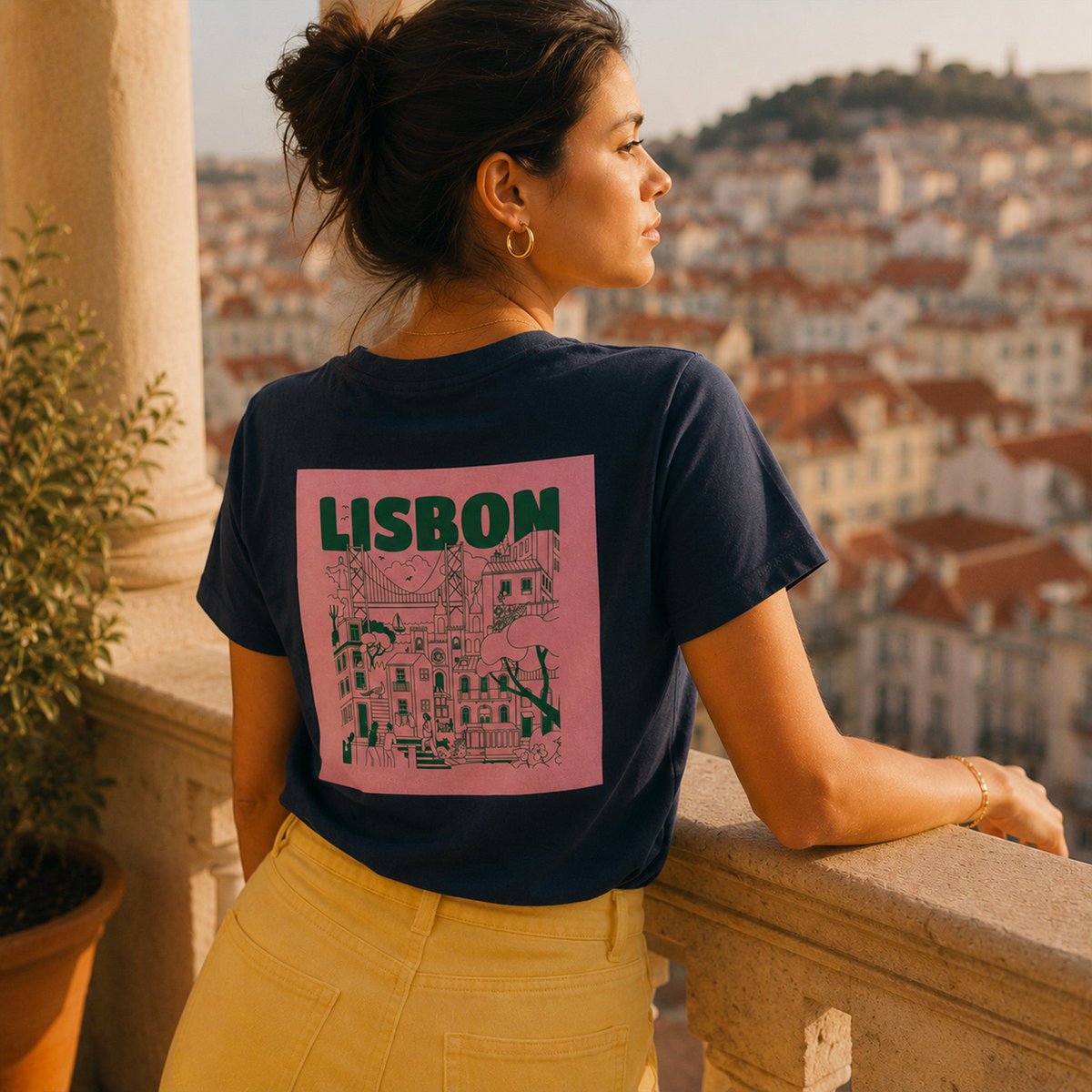 Lisbon Navy Blue T-Shirt