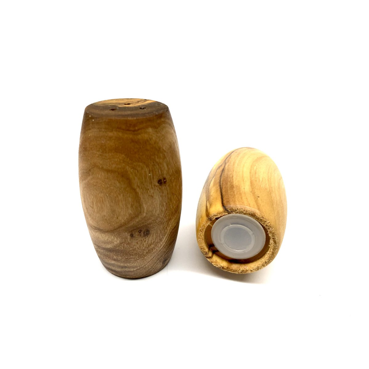 Set of 2 salt and pepper shakers FASS made of olive wood
