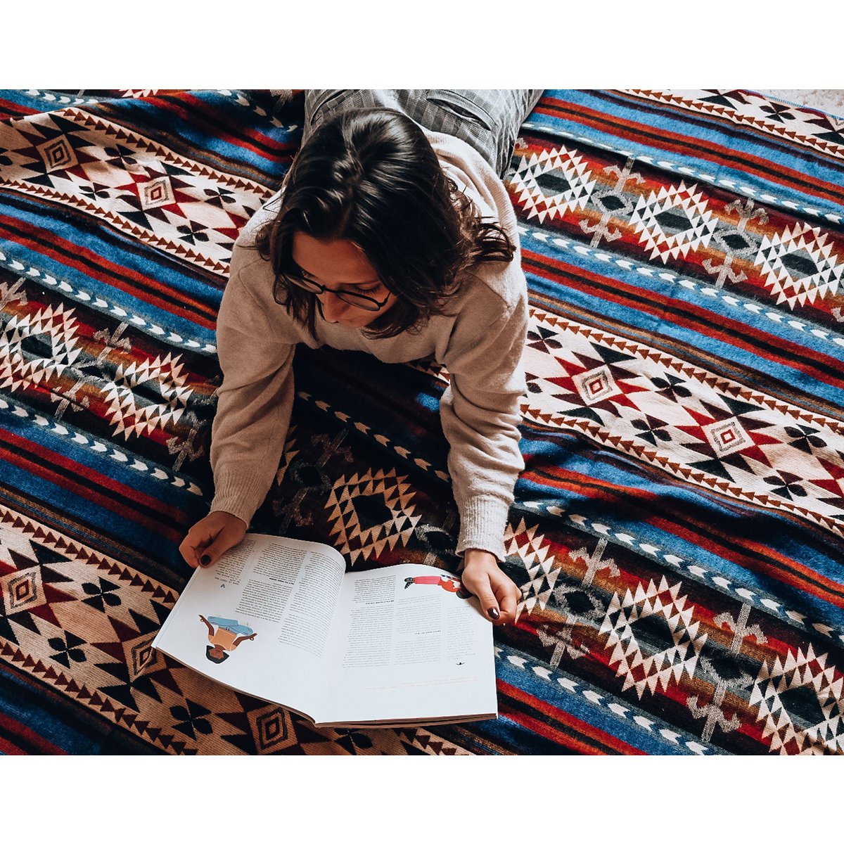 Ecuadorian alpaca blanket | native blanket | Cotopaxi Colormix