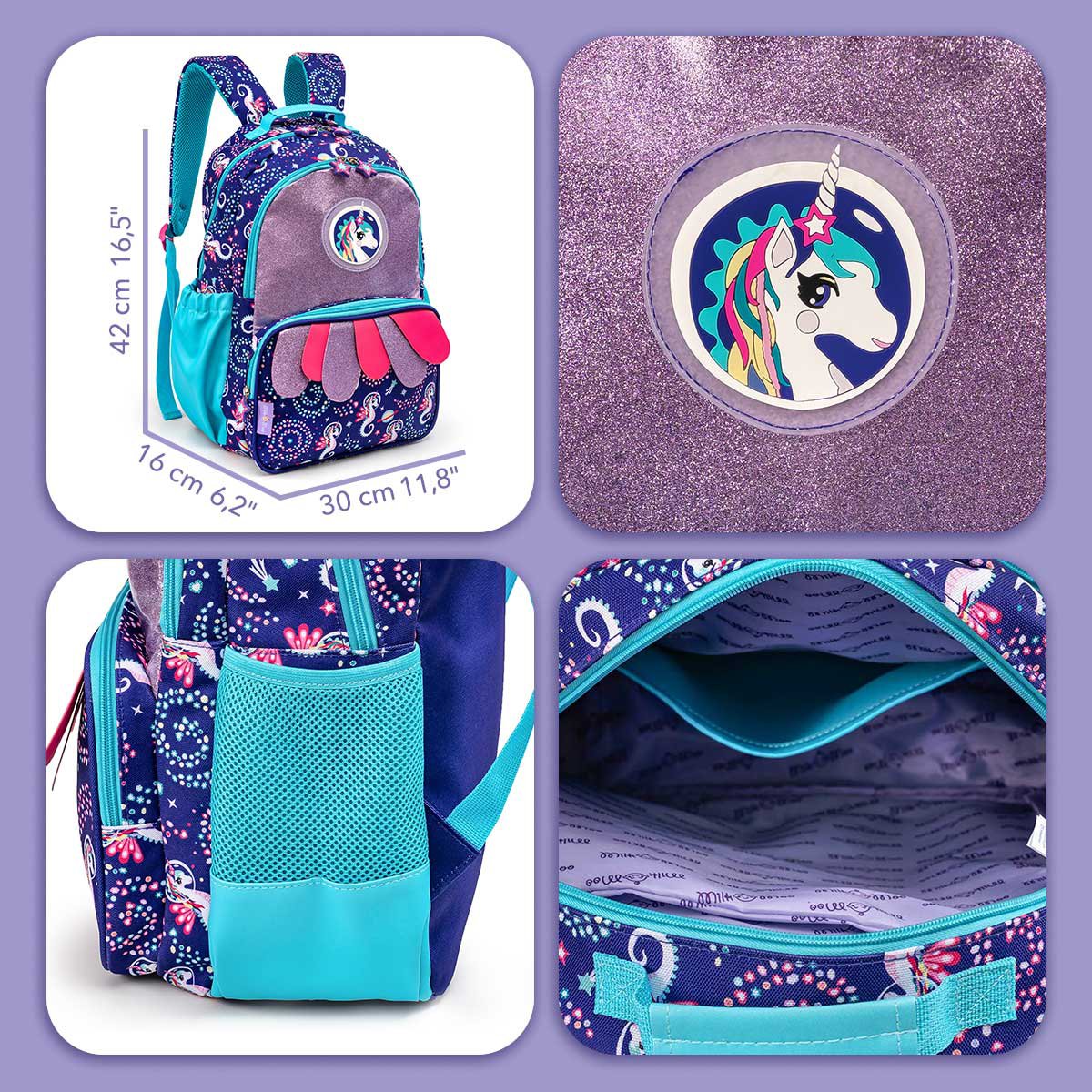 Milk&Moo Ayris Kids Backpack, Lightweight and Ergonomic School Bag for Primary and Preschool