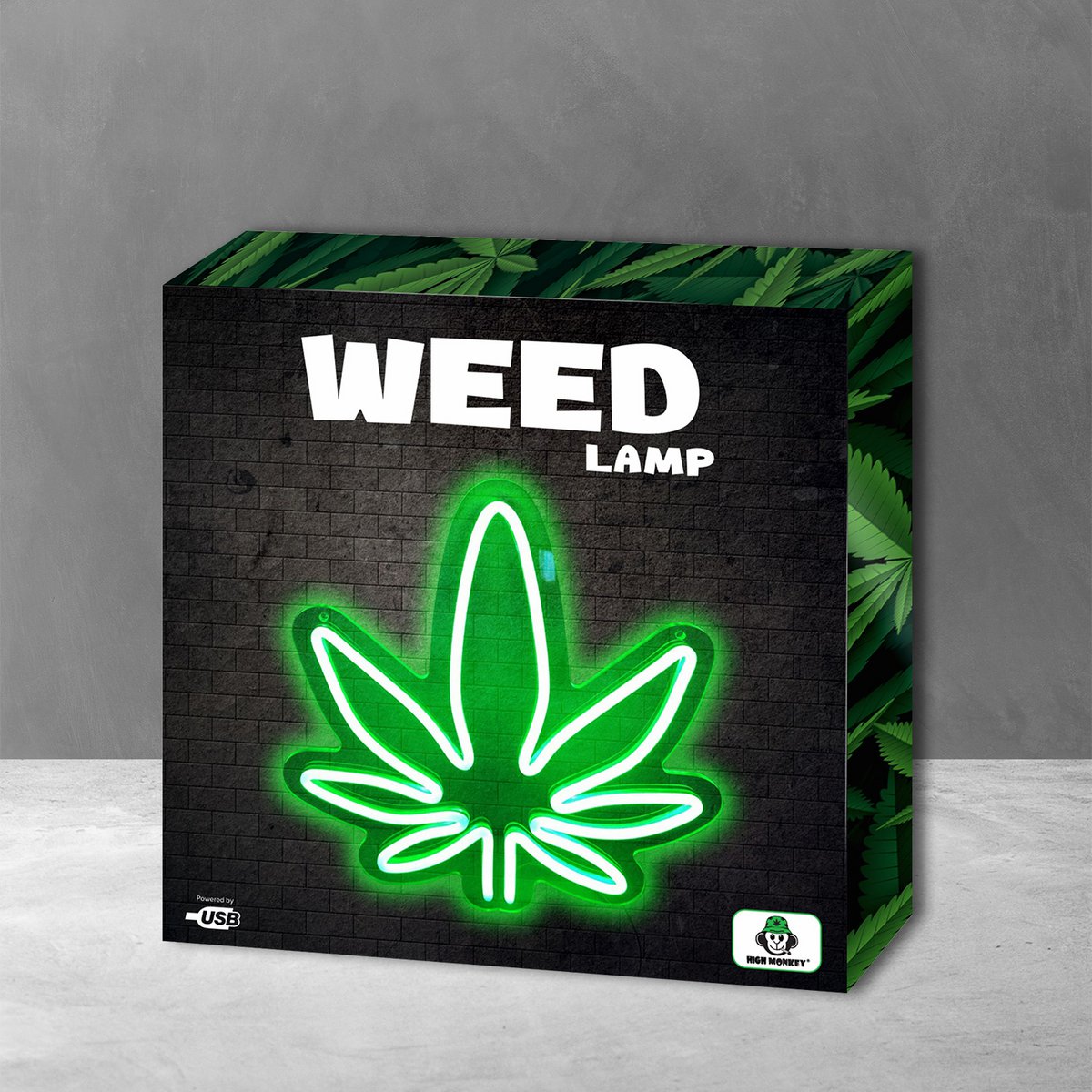 Mad Monkey - Neon Lampe "Weed"