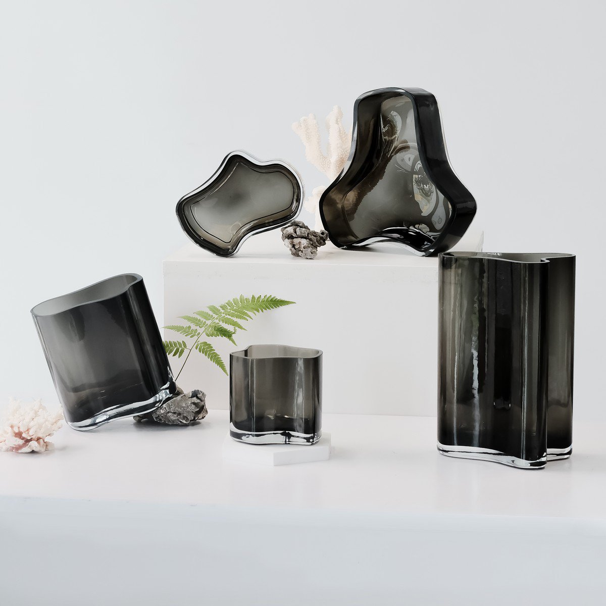 New modern design large bowl or plate, inspired by CORAL and Aalto, COR08GR