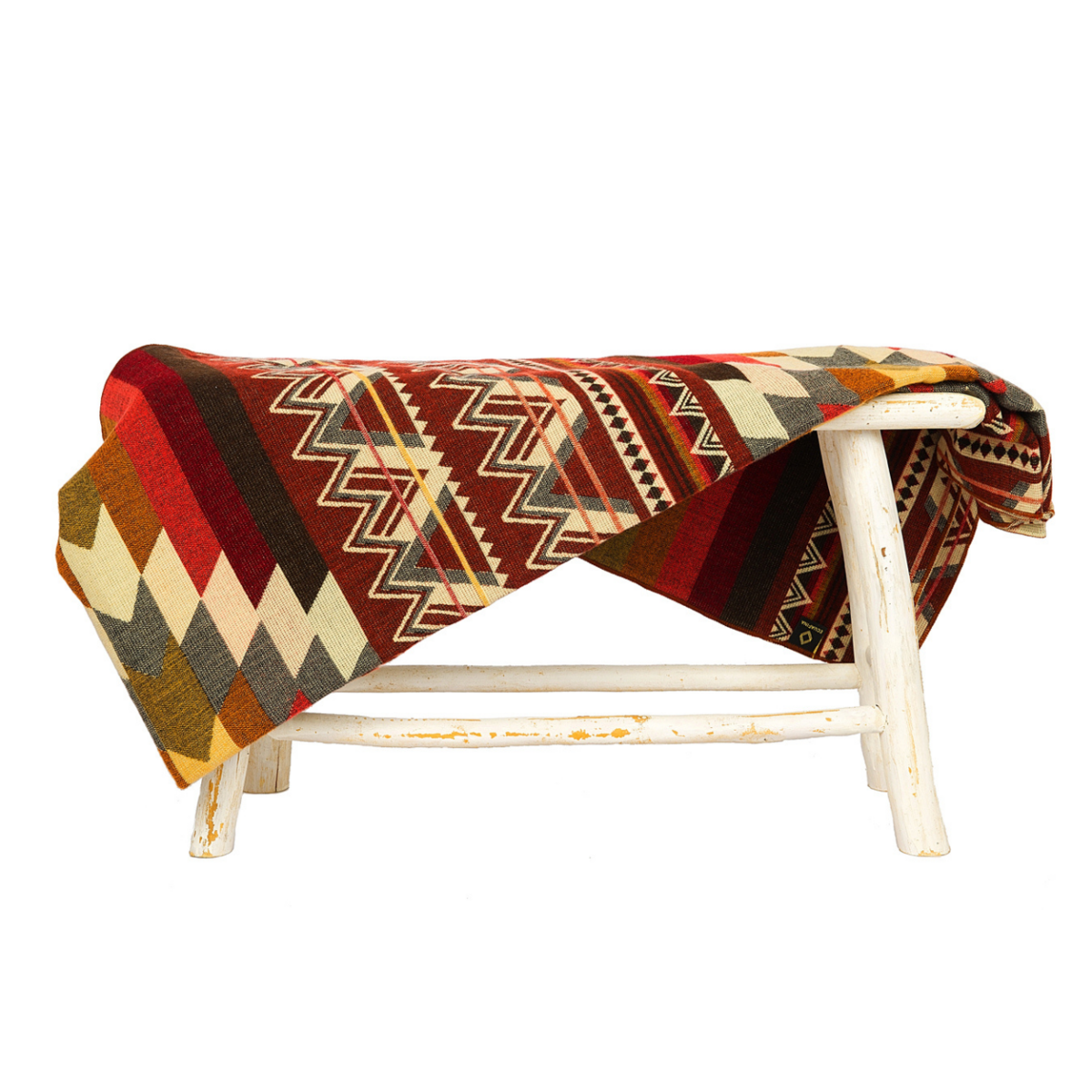 Ecuadorian alpaca blanket | native blanket | Antisana Orange
