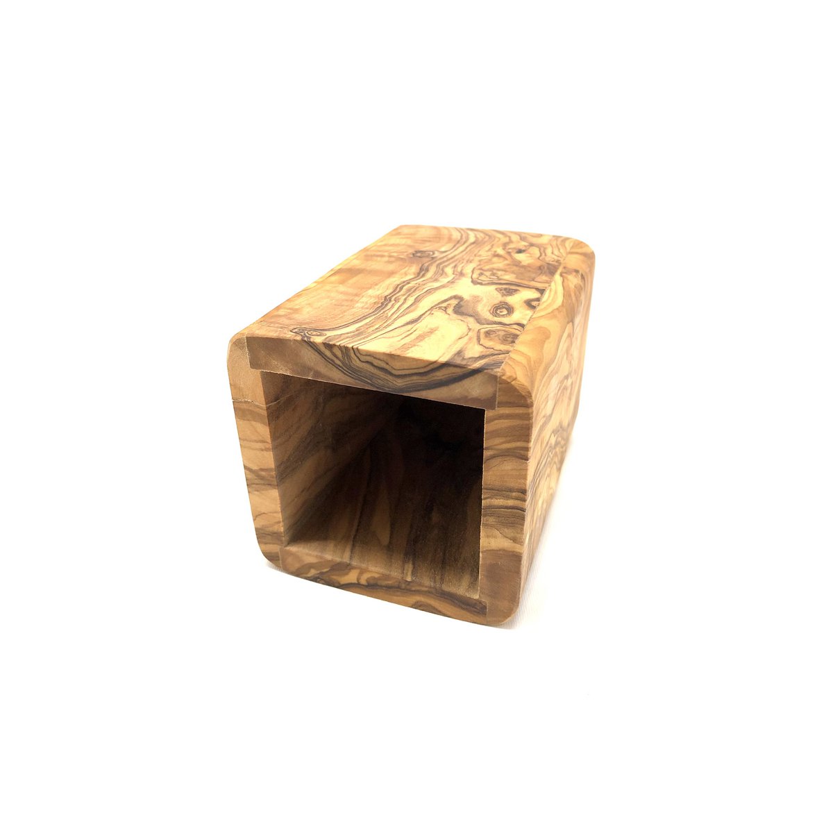 Toothbrush mug SQUARE made of olive wood