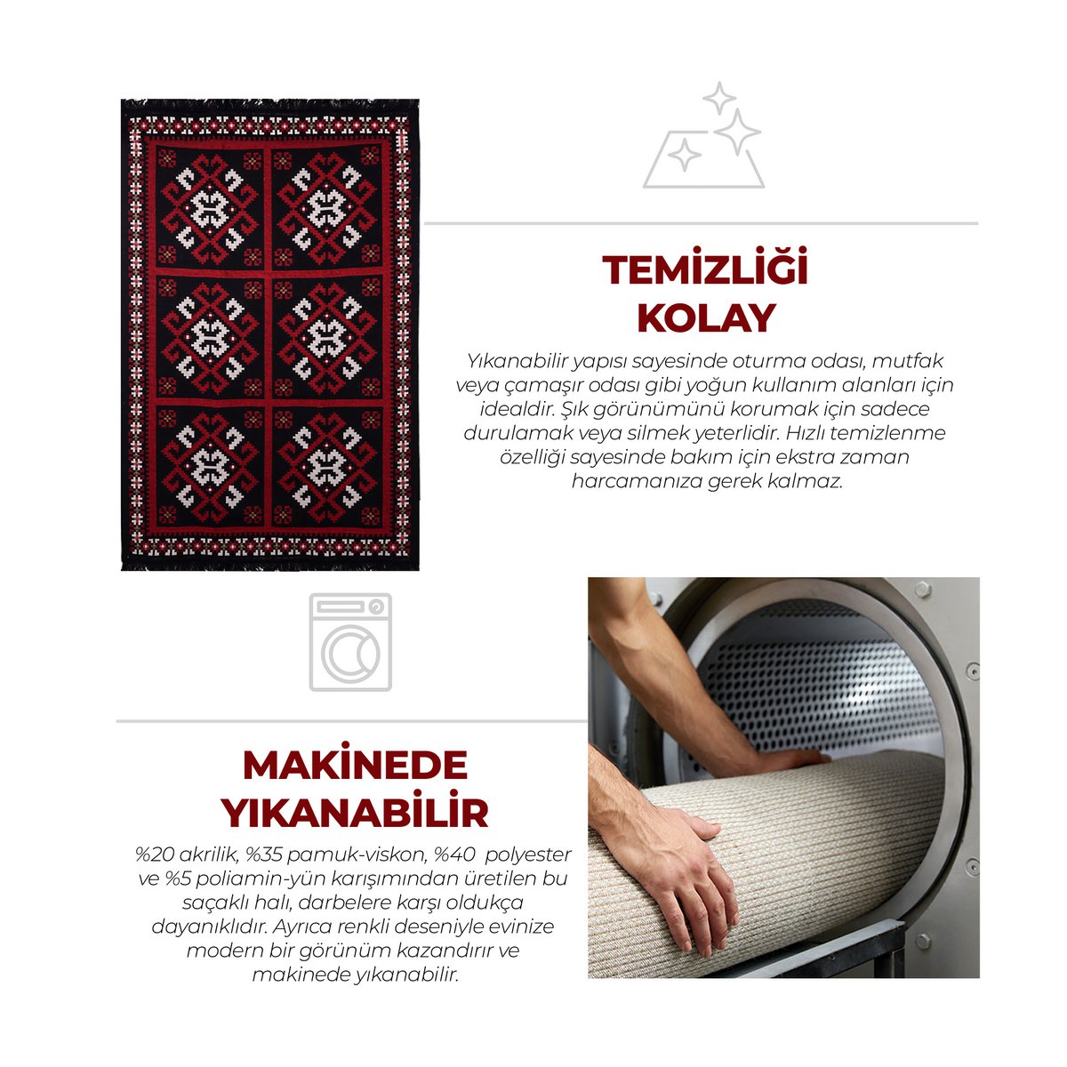 BiggHome Rug -80*150 cm, Machine Washable, Durable, Ethnic-Inspired Pattern for Living Room, SA25MK , 31.5 x 59.06 inches, 31.5 x 59.06 inches, 3.21 lbs.