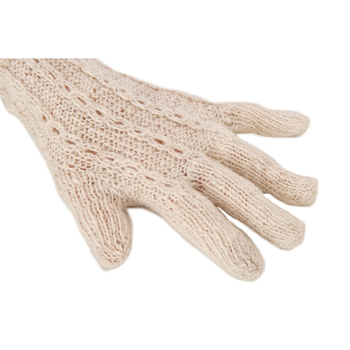 100% Baby Alpaca Gloves - Beige
