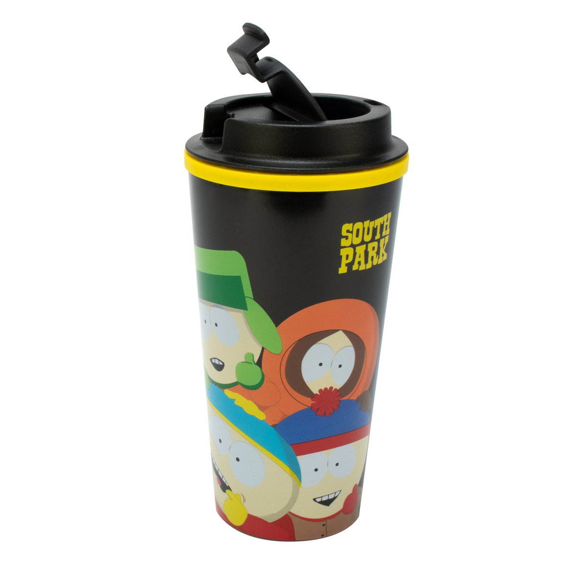 South Park thermal mug, 450 ml capacity, decorated with iconic characters from the series, official merch