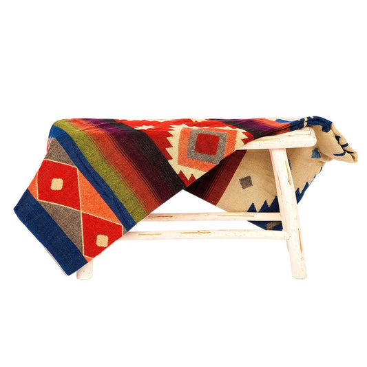 Ecuadorian alpaca blanket | native blanket | Quilotoa Blue