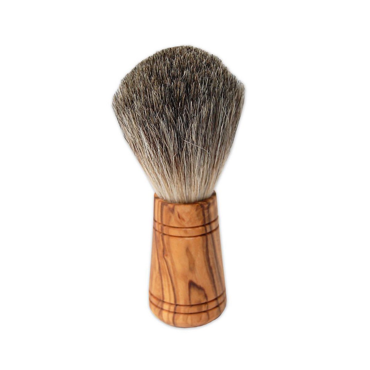 Shaving brush badger hair with olive wood handle Sir George