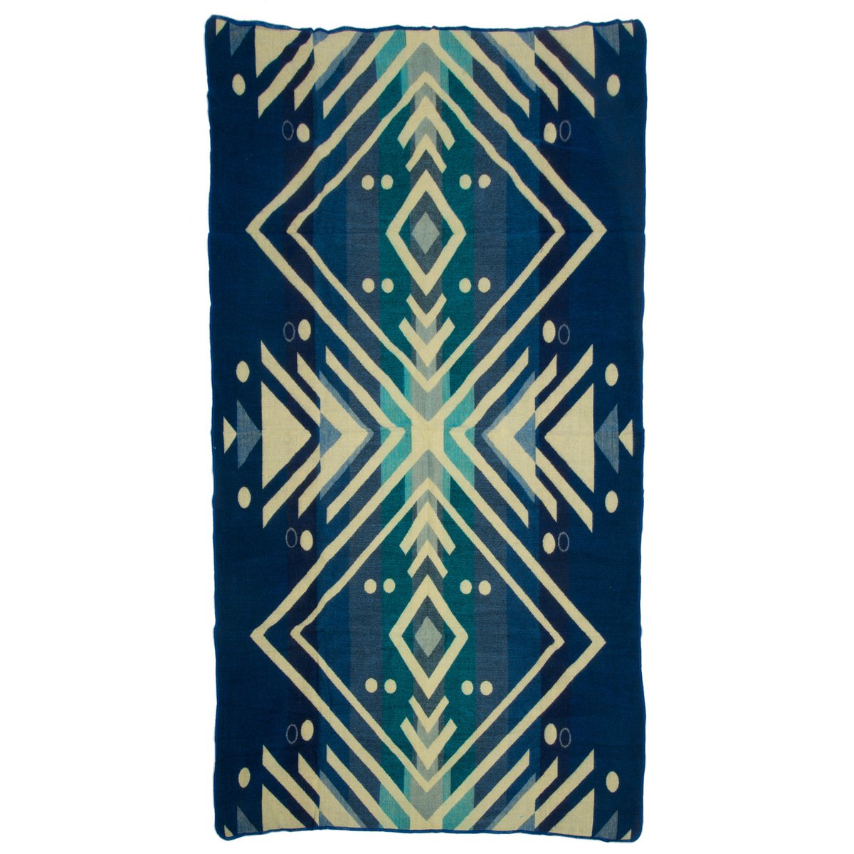 Ecuadorian alpaca mini blanket | native blanket | Mini Imbabura Blue