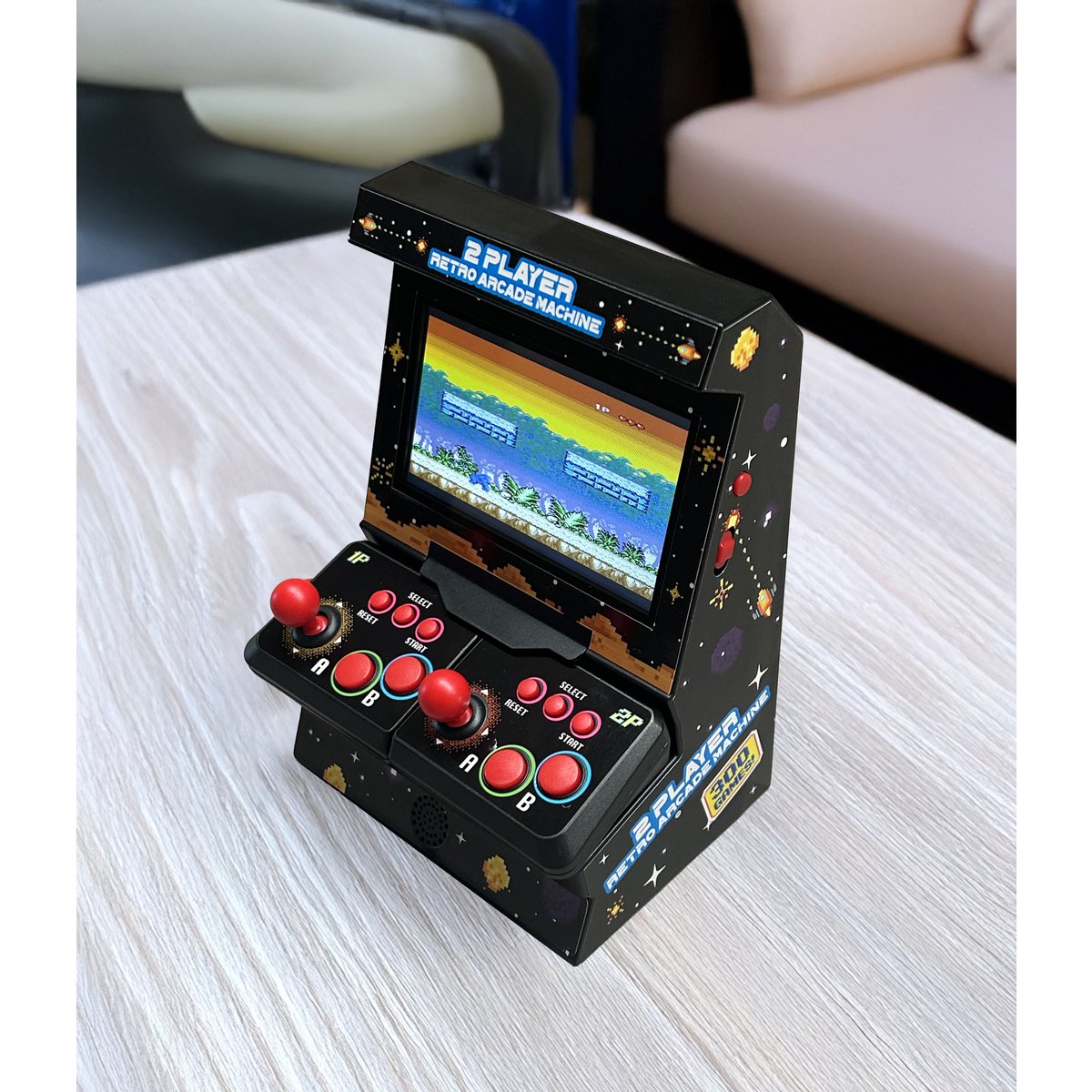 Mad Monkey - Retro Mini Arcade Machine with dual controller - incl. 300x 8-bit games