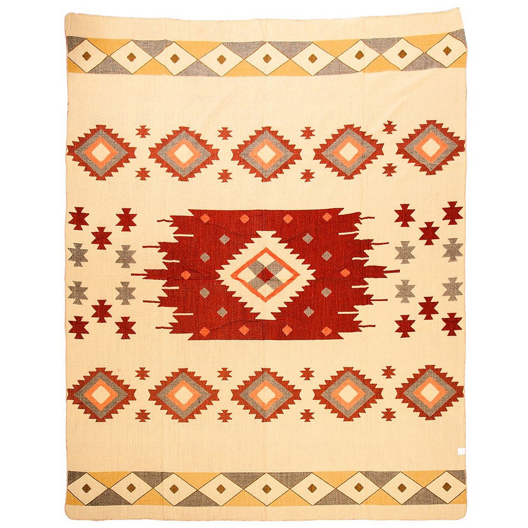 Ecuadorian alpaca blanket | native blanket | Quilotoa Red