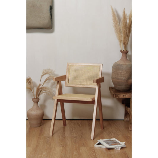 popular Chandigarh chair - style Pierre Jeanneret - wood and rattan - high quality - clear or walnut