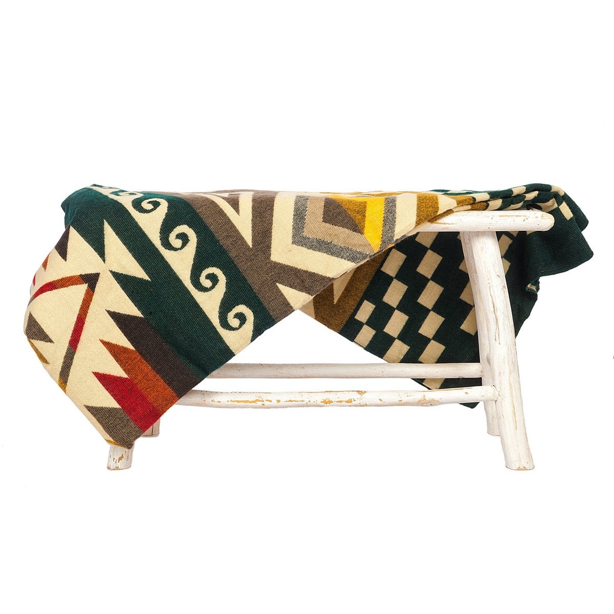 Alpaca Blanket Cayambe - Dark green