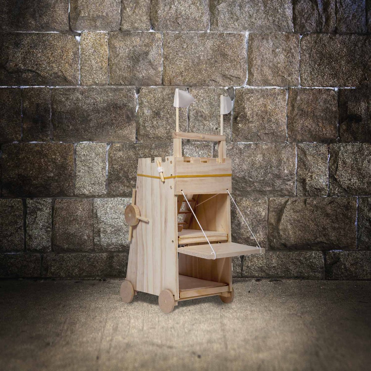 Siege tower - functional model made of wood