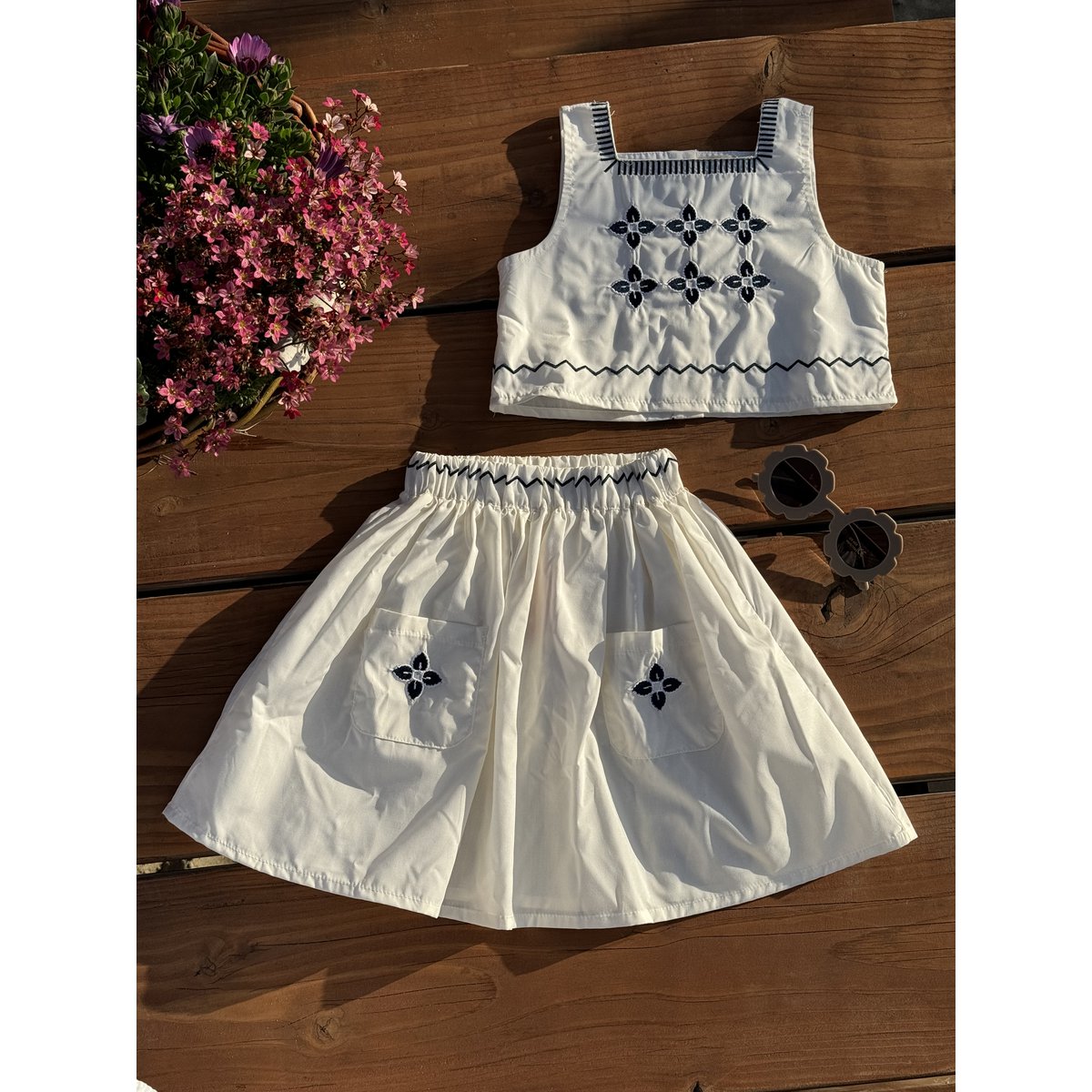 Lyra Flower Set Top & Skirt