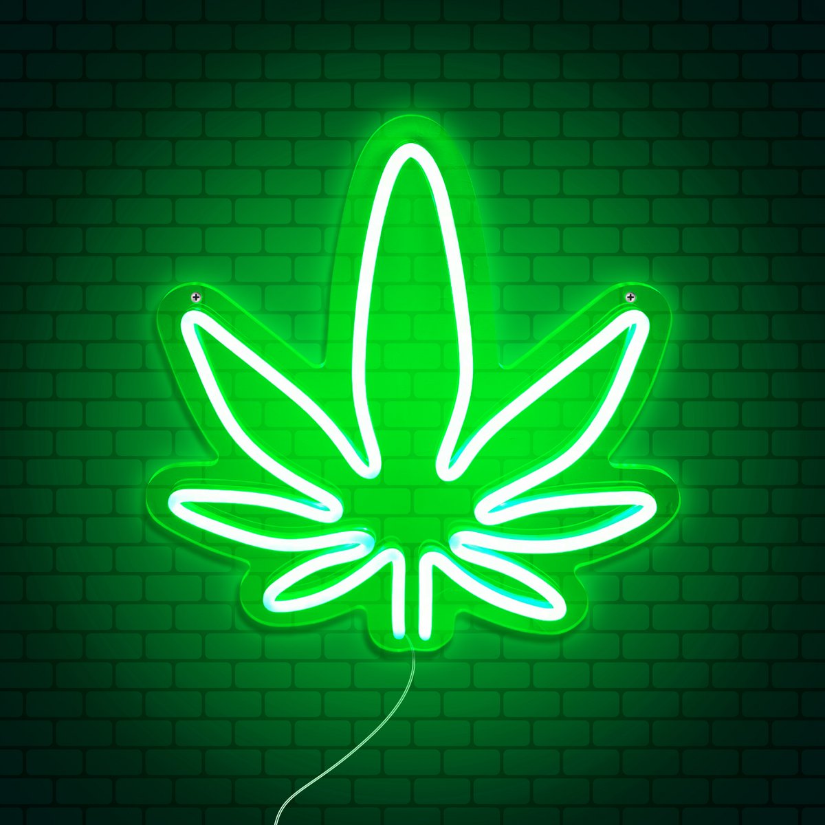 Mad Monkey - Neon Lampe "Weed"