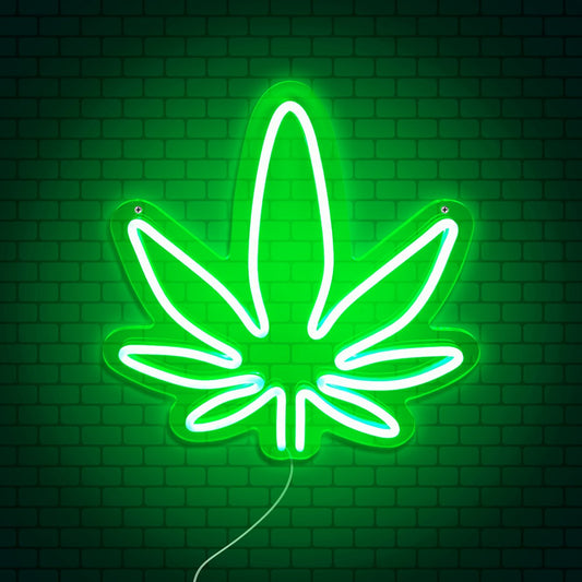 Mad Monkey - Neon Lampe "Weed"