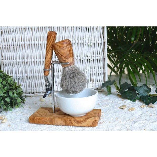 Shaving brush holder KLASSIK incl. Shaving brush & wet razor