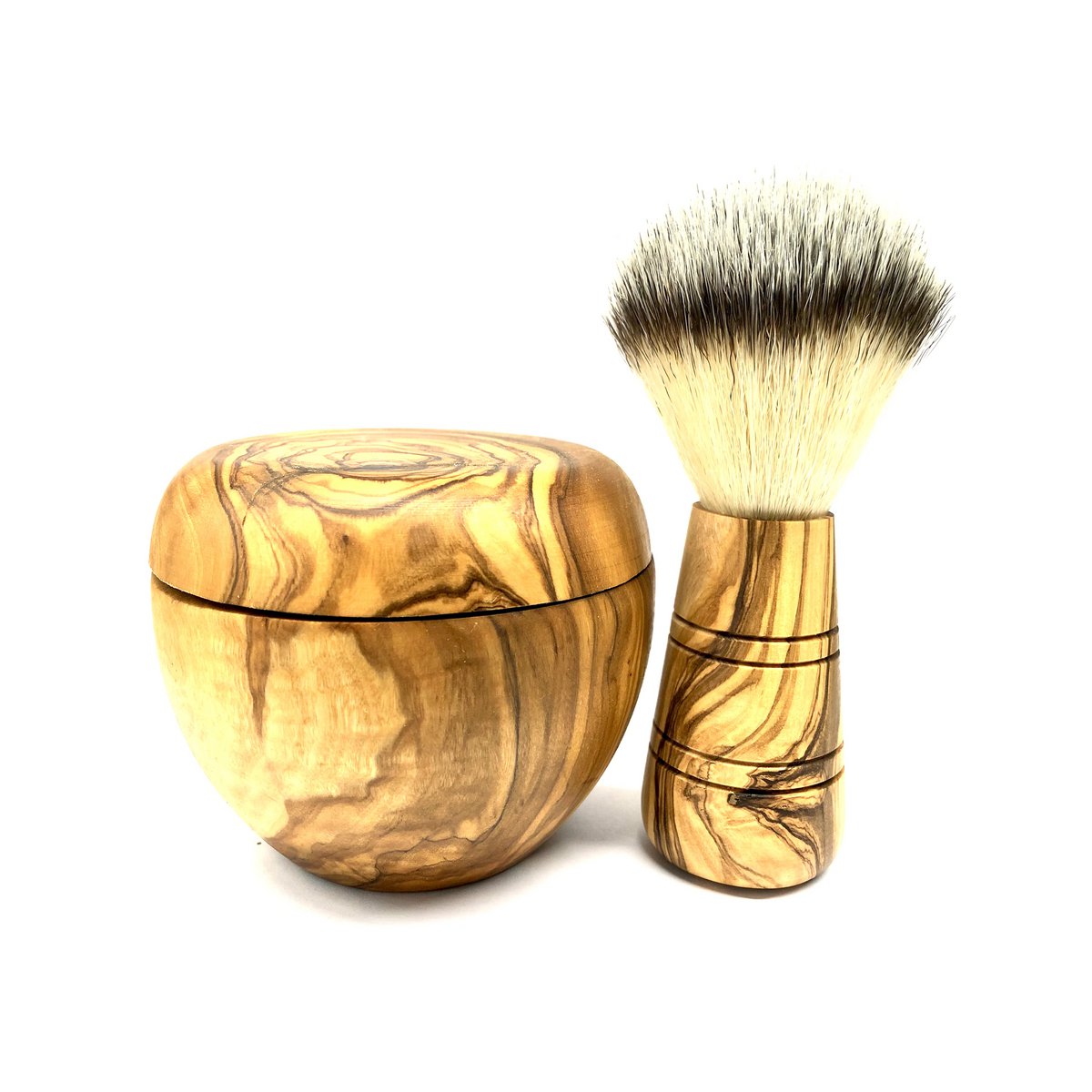 2 parts Set: shaving brush SIR GEORGE VEGAN & shaving case with lid
