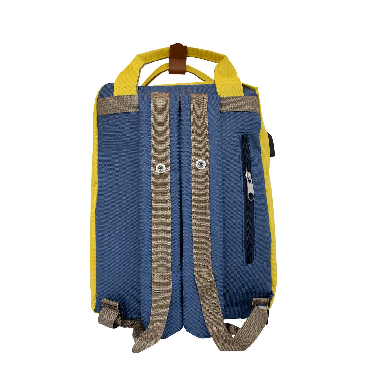 Biggdesign Cats USB Laptop Backpack, 14” Laptop Compatible, Water-Resistant, Lightweight, Unisex, Yellow
