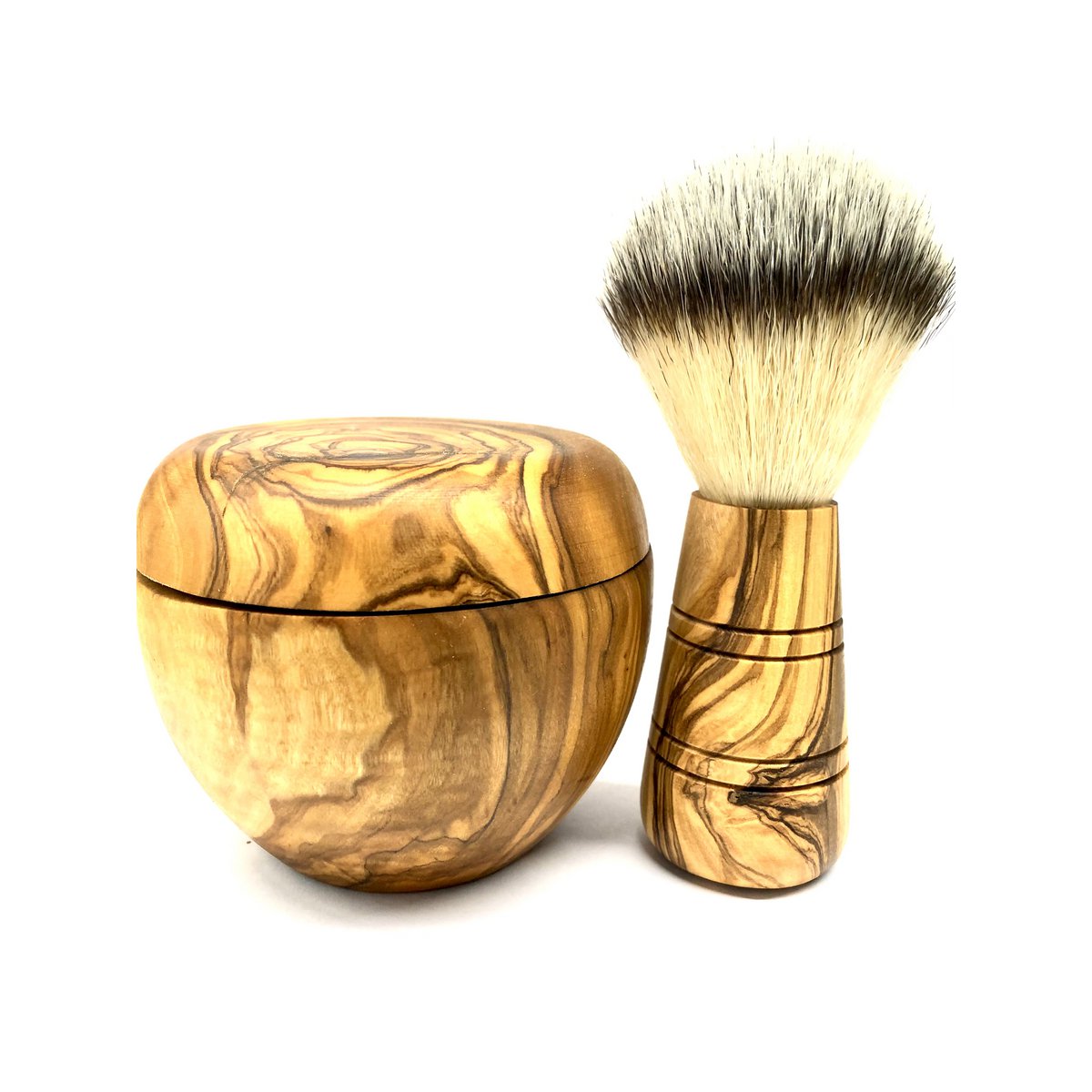 2 parts Set: shaving brush SIR GEORGE VEGAN & shaving case with lid