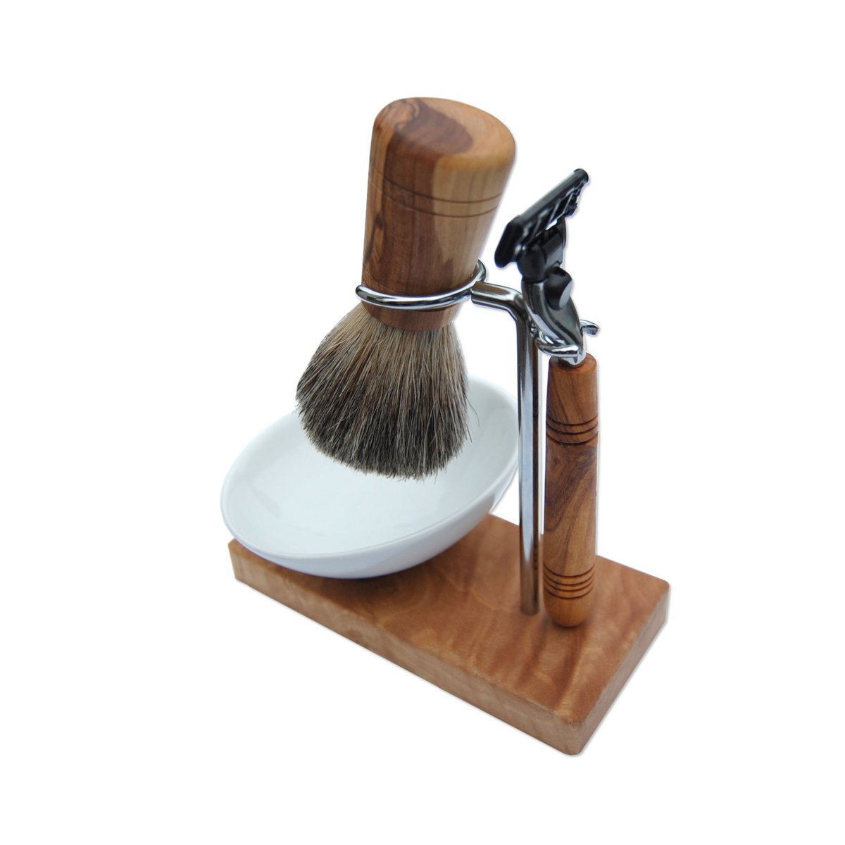 KLASSIK PLUS shaving brush holder incl. Brush & wet razor