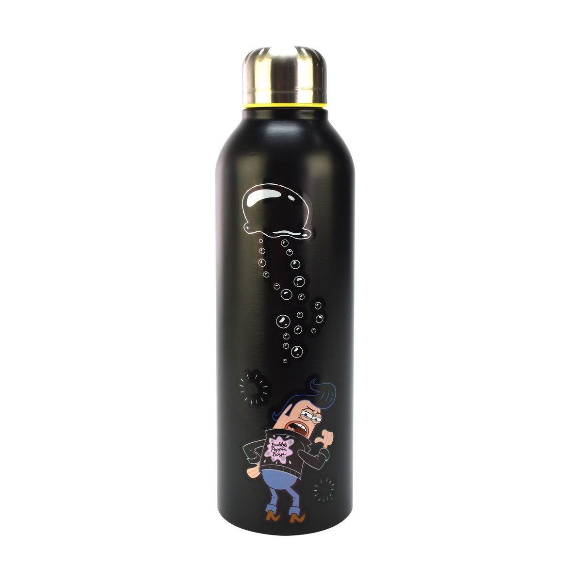 SpongeBob drinking bottle made of stainless steel, 700 ml, SpongeBob and Patrick blowing soap bubbles, official merch, ideal gift idea