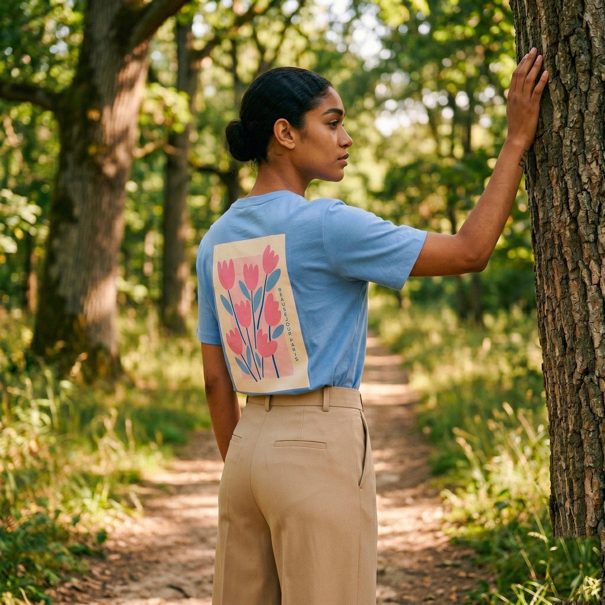 T-Shirt Beauséjour Paris en fleurs