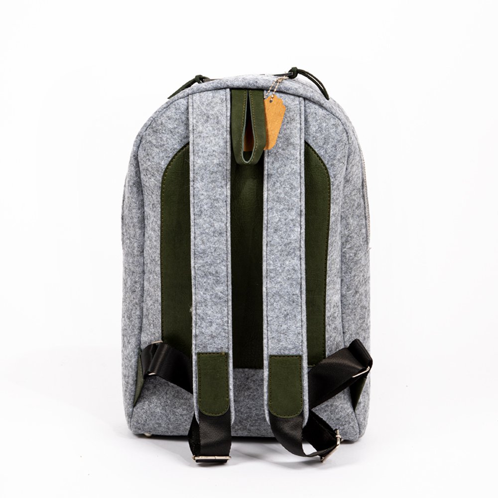 Biggdesign Faces Zippered Felt Backpack