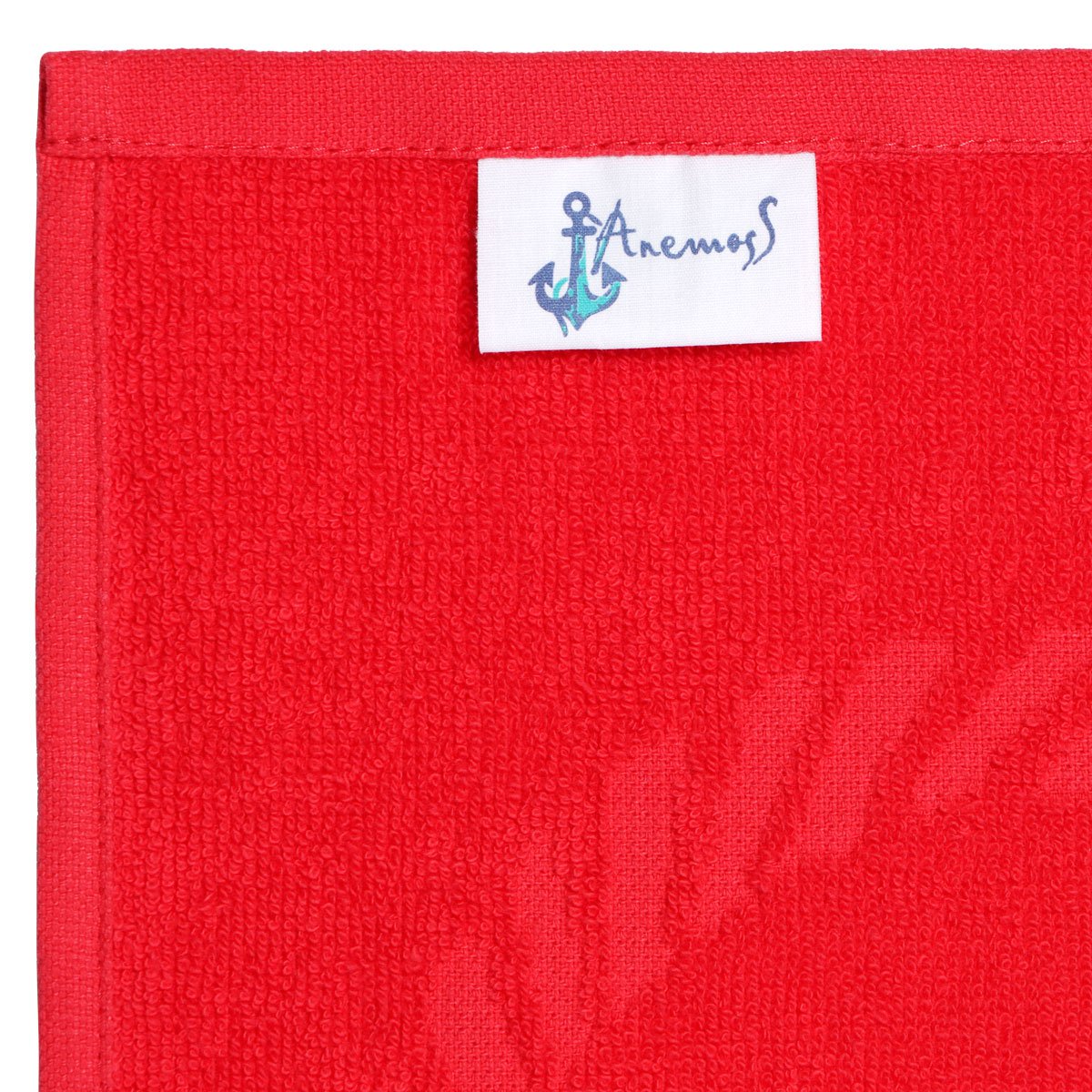 Anemoss Anchor Beach Towel – Red, 140x70 cm/27.5x55 inches