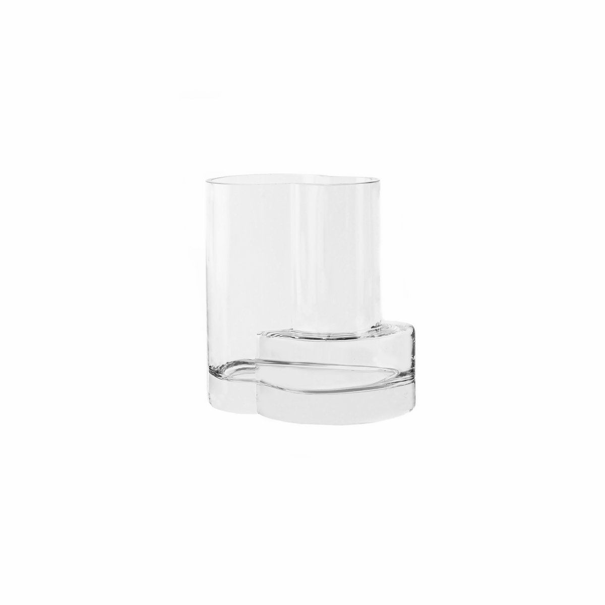 constructivist style modern vase, top design, FUSIO 25 clear glass