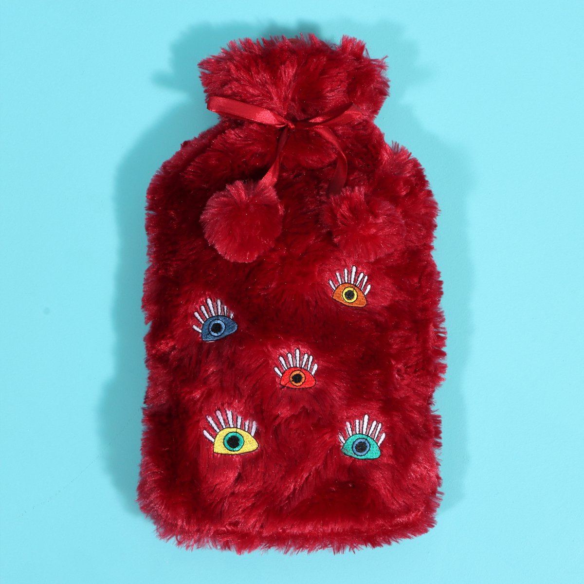 Biggdesign My Eyes on You Hot Water Bottle with Soft Plush Cover 68 OZ