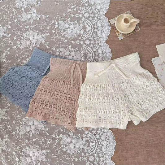 Aila Soft Knit Lace Shorts – 3 Colours