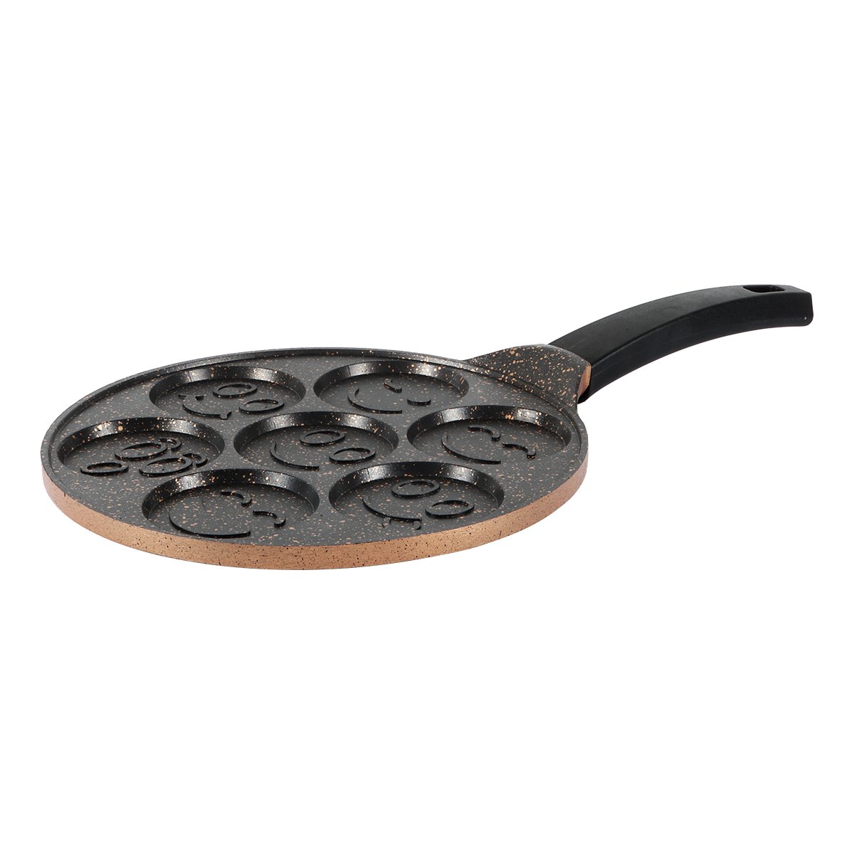 Serenk Fun Cooking Smile Mini Pancakes Maker, 10.2 inch, Nonstick Bakeware