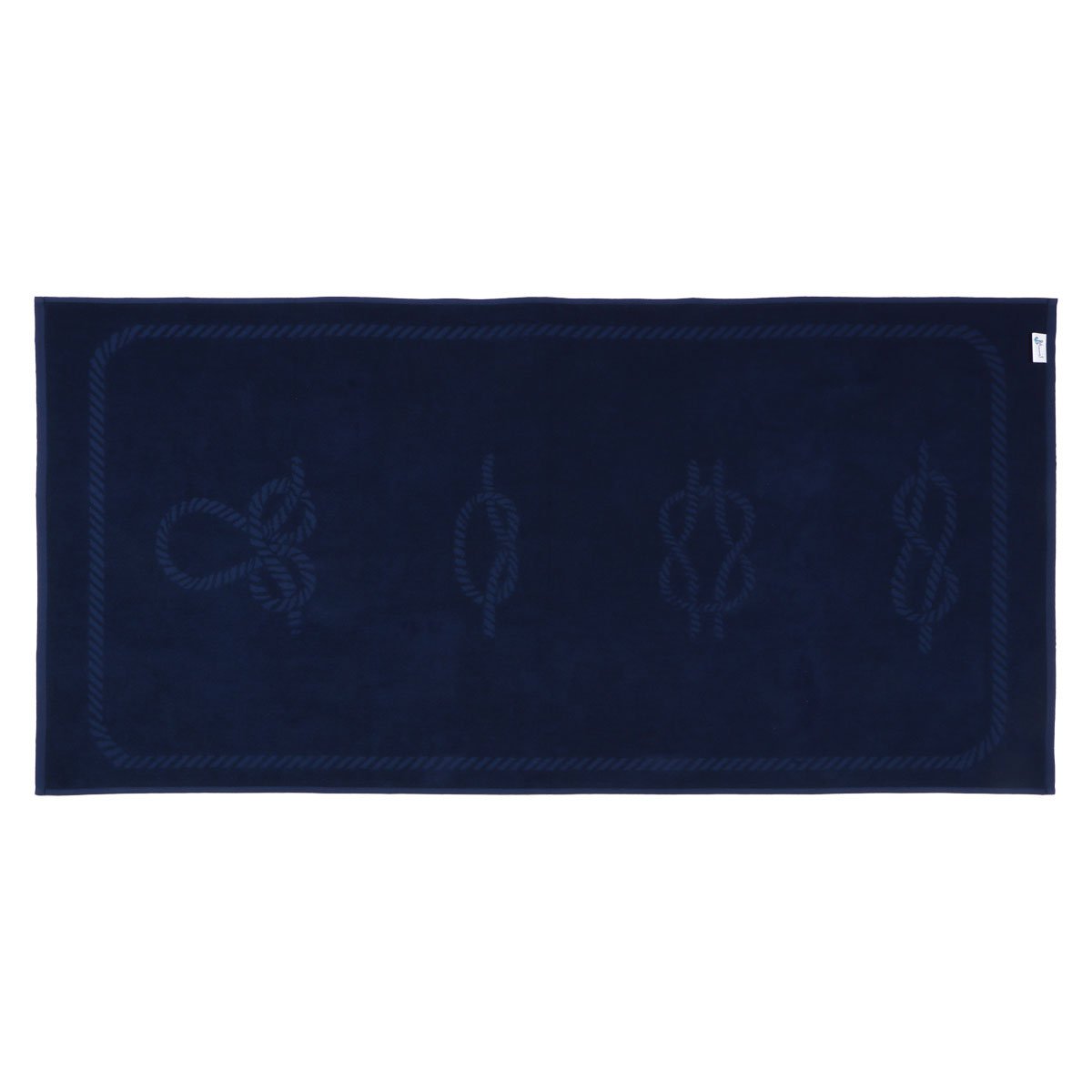 Anemoss Sailor Knots Beach Towel – Navy Blue, 140x70 cm/27.5x55 inches