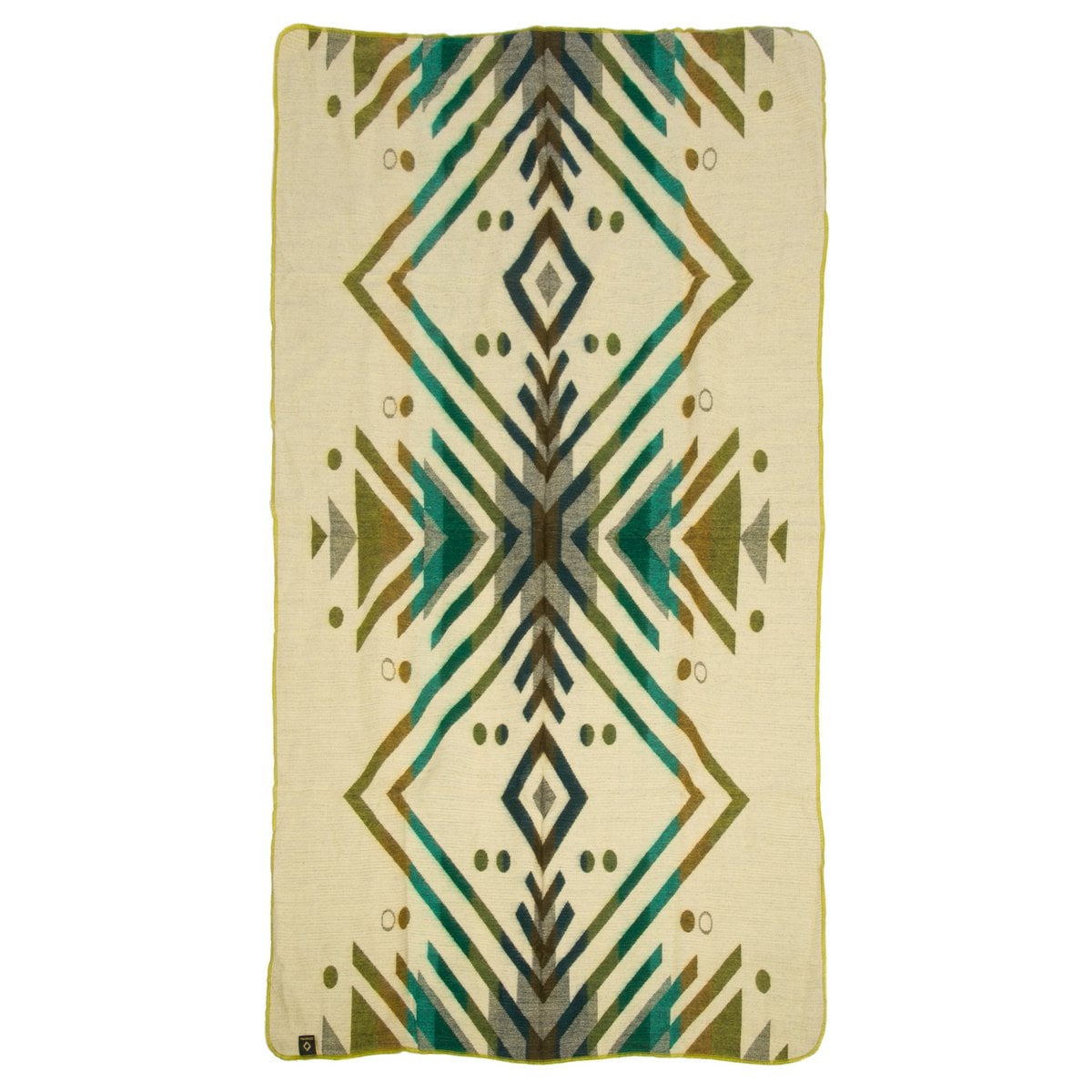 Mini Imbabura Green - Ecuadoriaan alpaca mini blanket | native blanket |