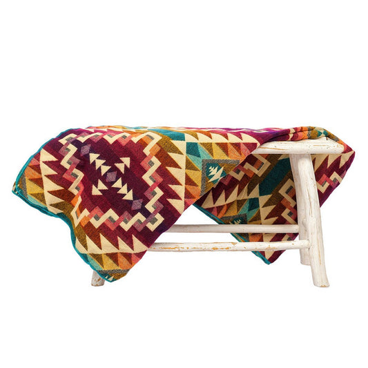 Ecuadorian alpaca blanket | native blanket | Chimborazo Pink