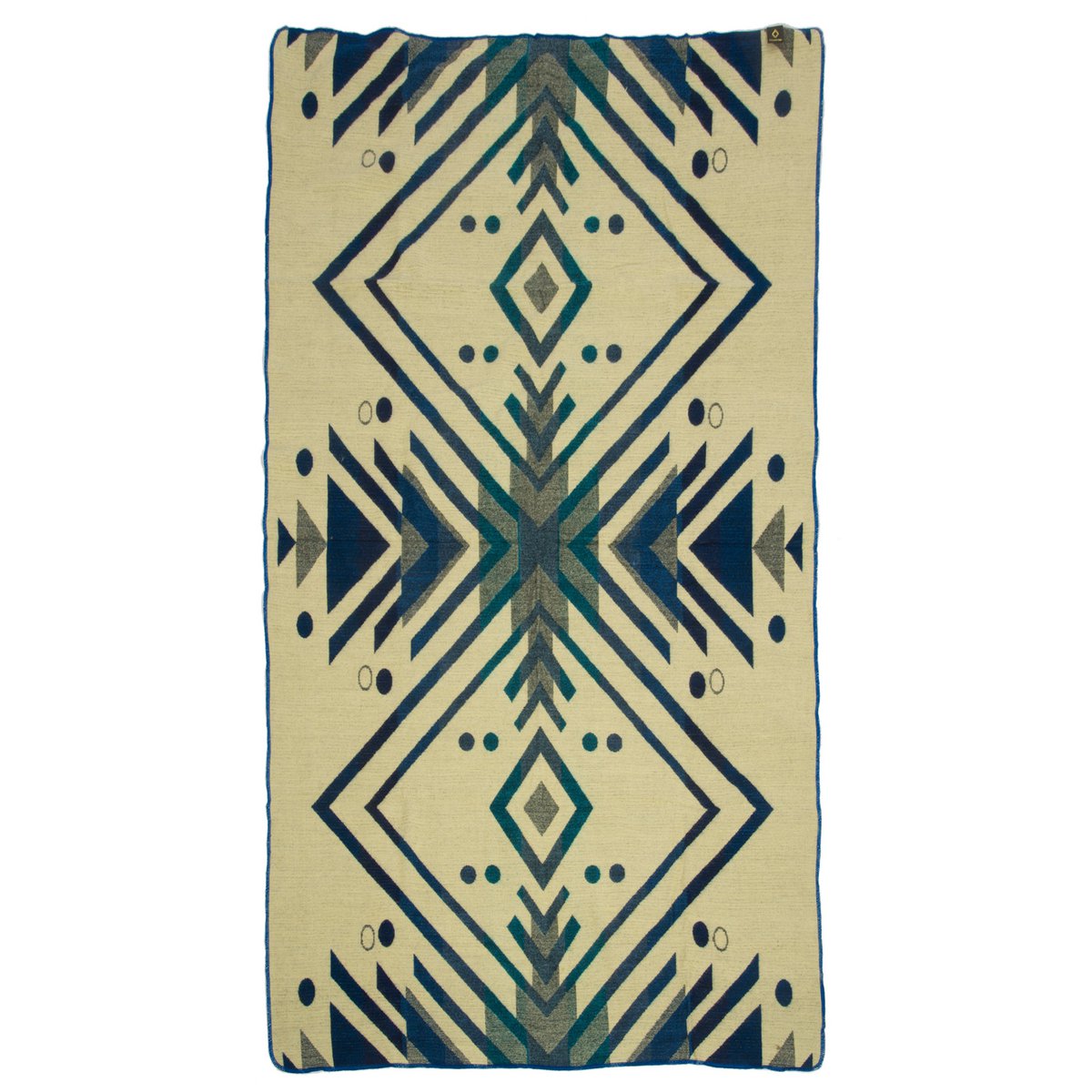 Ecuadorian alpaca mini blanket | native blanket | Mini Imbabura Blue