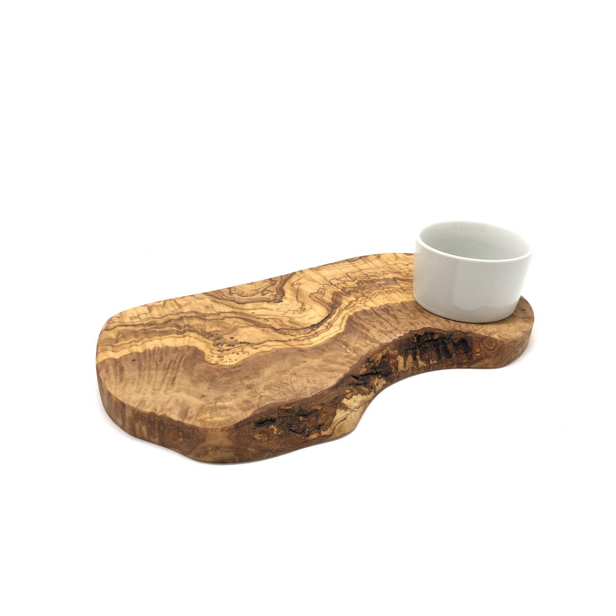Burger board RUSTIC including porcelain bowl, approx. 30 - 34 cm