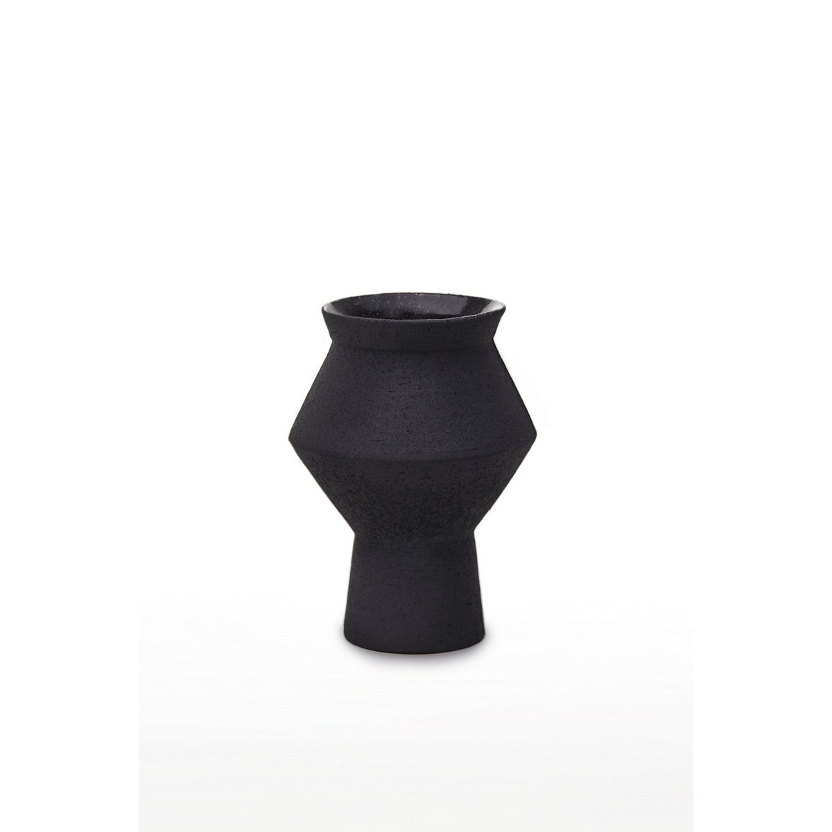 jaggy angular round vase in ceramic, CUZCO 20ZW