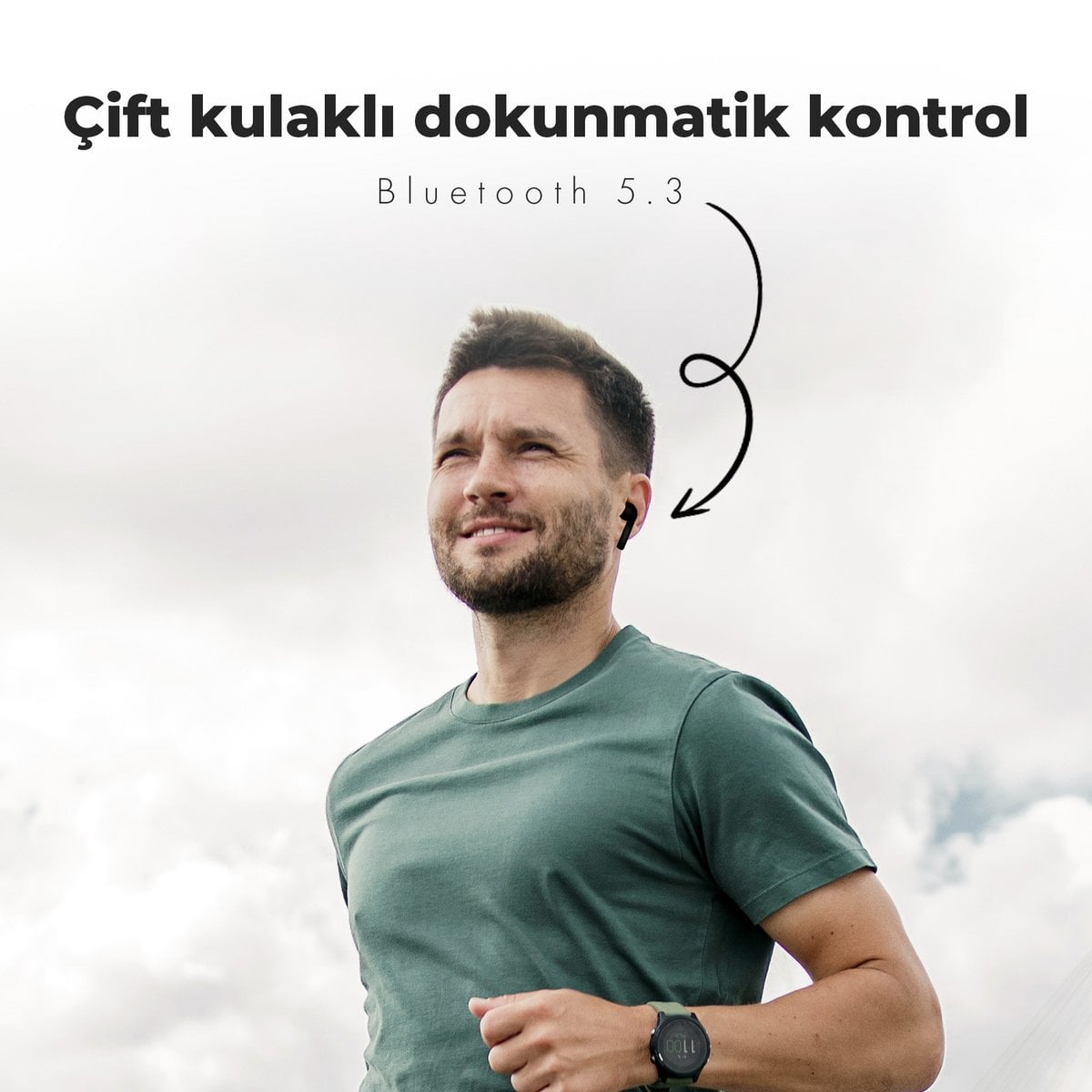 Moodix KI23J153 Bluetooth Earbud Headphones LCD Display