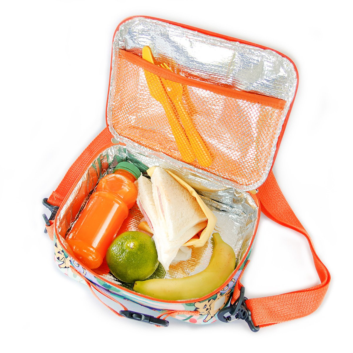 Milk&Moo Insulated Kids School Lunch Bag Box for Girls and Boys, Jungle Friends