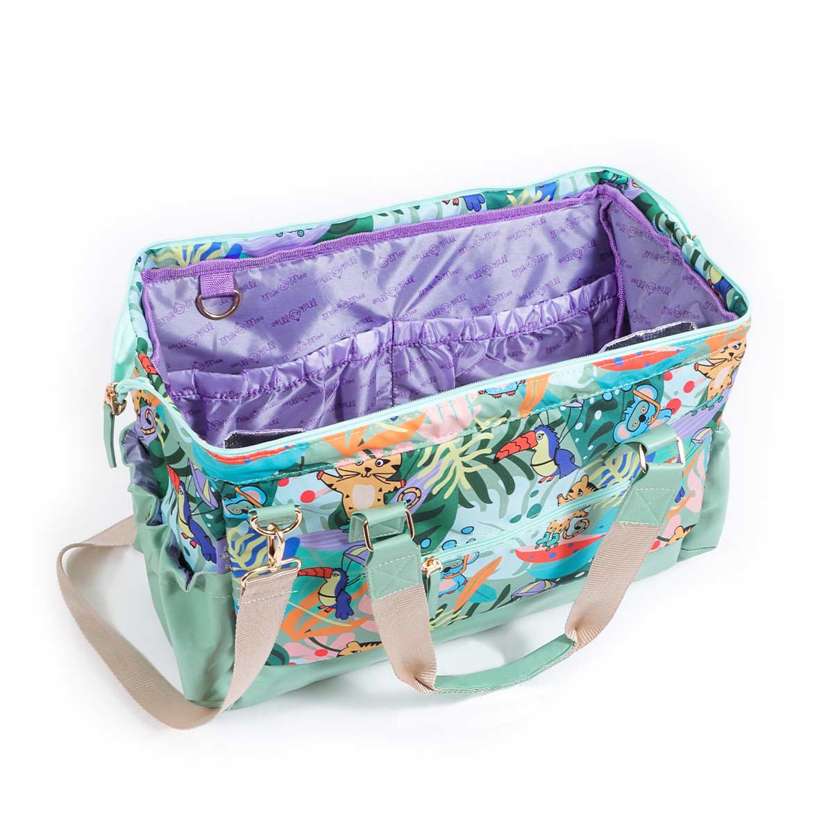 Milk&Moo Waterproof Diaper Multifunctional Baby Travel Nappy Bag Jungle Friends