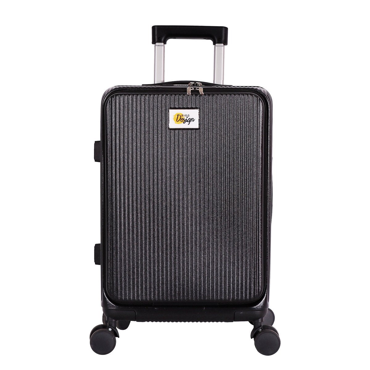 Biggdesign Moods Up Luggage with Cup Holder and USB Port, 20", Black